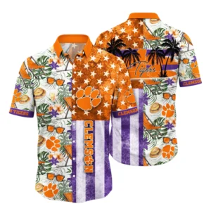 Clemson Tigers Hawaiian Aloha Shirt All Over Print, Custom Name TN260425Y7HWCT7NCCU