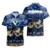 Navy Tropical Flower 3