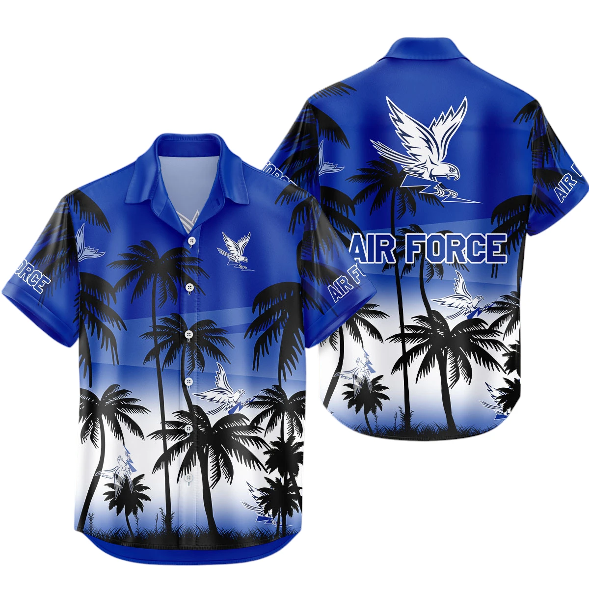 Air Force Falcons Hawaiian Aloha Shirt All Over Print, Custom Name For Men Women Kids TN230425Y7HWCT3NCAFF