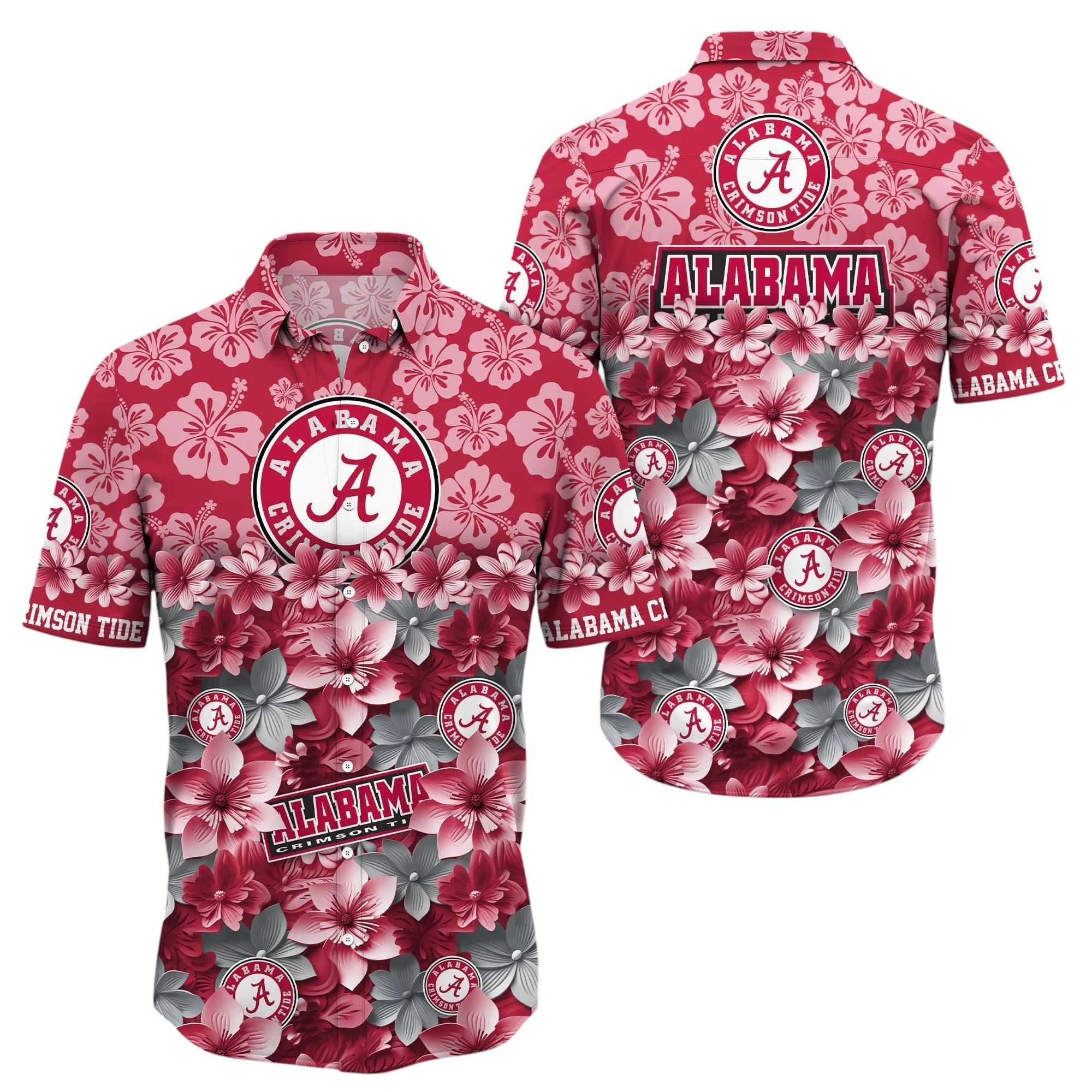 Alabama Crimson Tide Hawaiian Aloha Shirt All Over Print, Custom Name For Men Women Kids TN240425Y7HWCT24NCACT