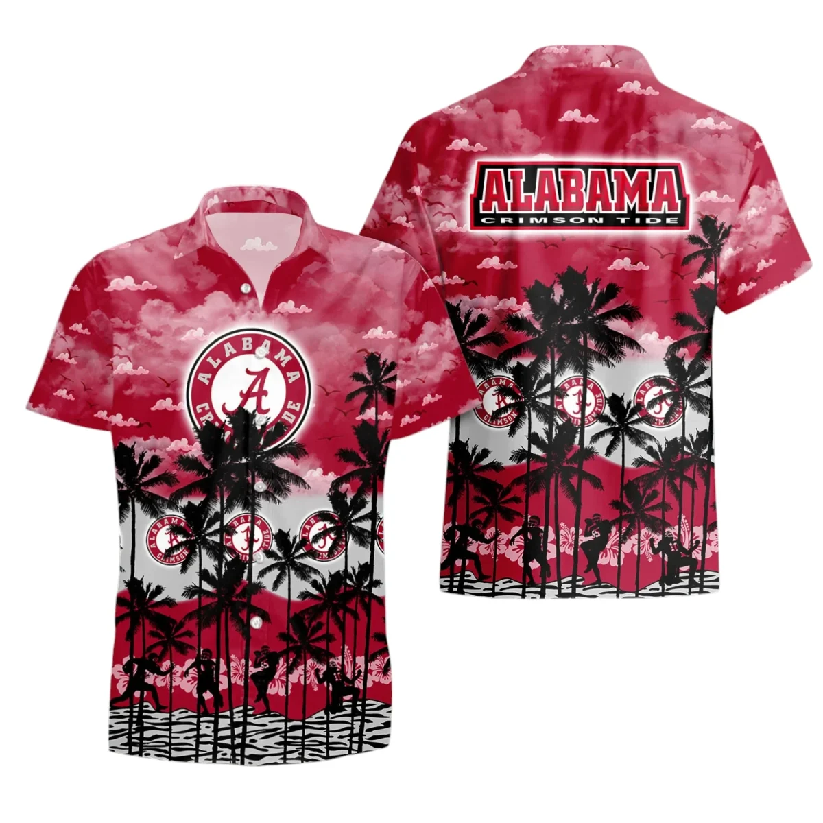 Alabama Crimson Tide Hawaiian Aloha Shirt All Over Print, Custom Name For Men Women Kids TN240425Y7HWCT26NCACT