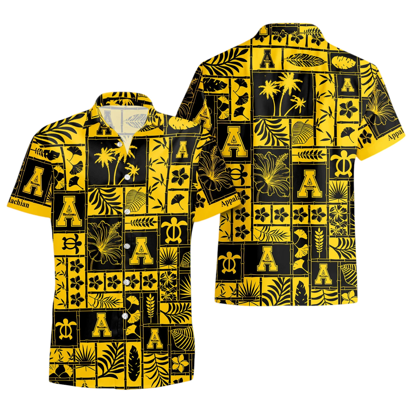 Appalachian State Mountaineers Hawaiian Aloha Shirt All Over Print, Custom Name For Men Women Kids TN240425Y7HWCT12NCASM