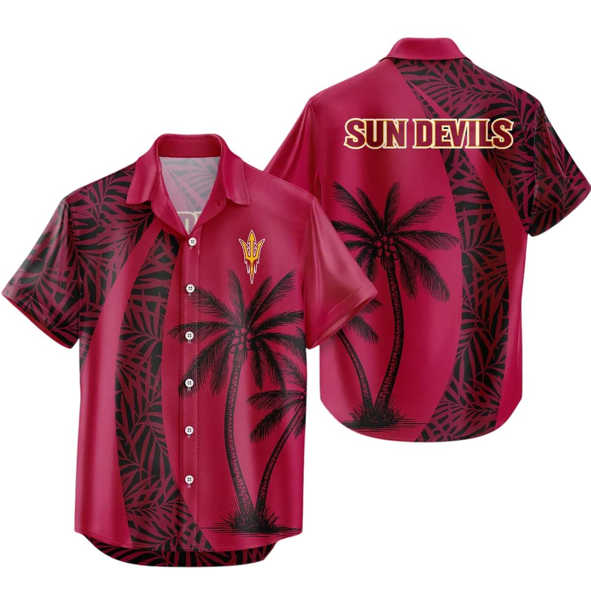 Arizona State Sun Devils Hawaiian Aloha Shirt All Over Print, Custom Name For Men Women Kids TN240425Y7HWCT17NCASD
