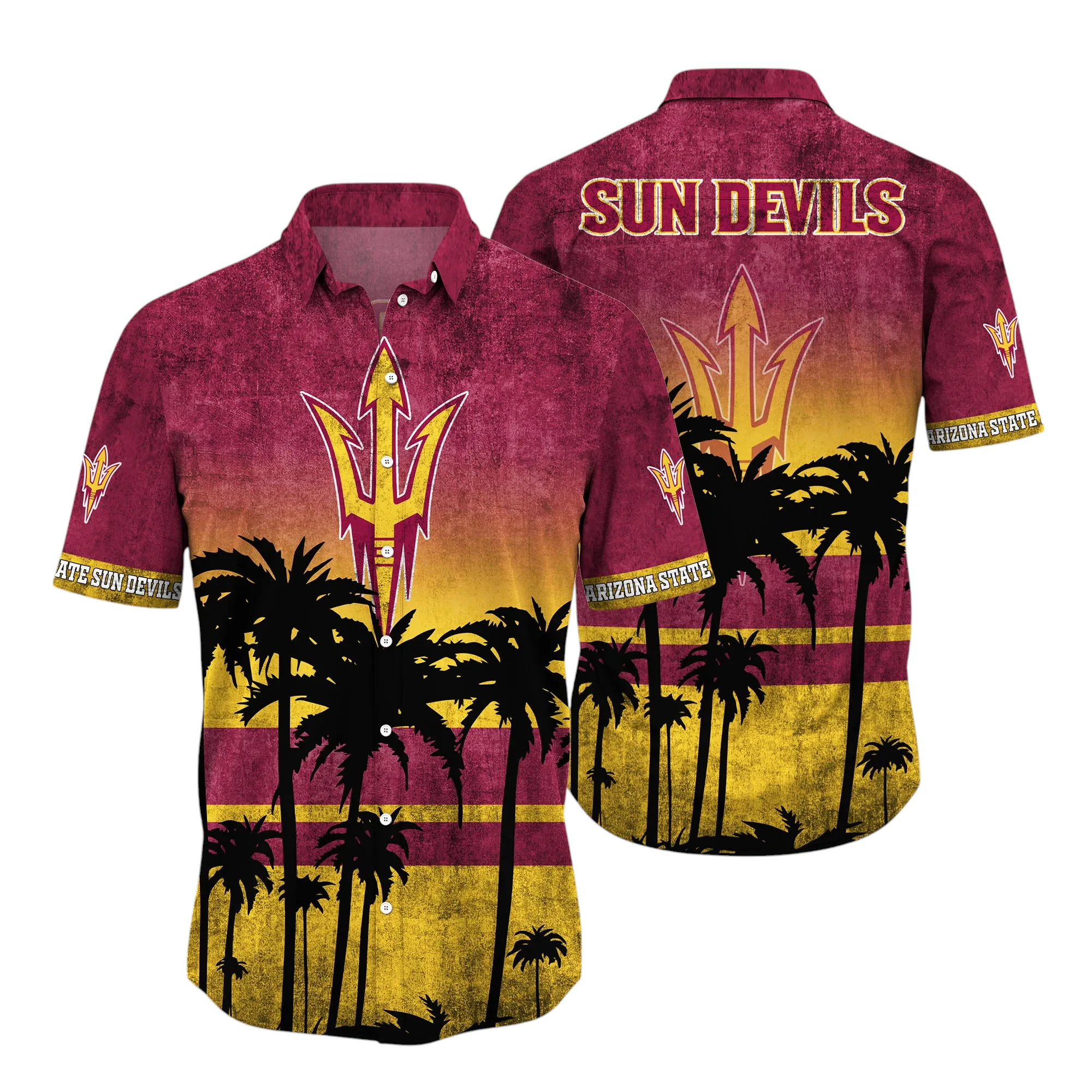 Arizona State Sun Devils Hawaiian Aloha Shirt All Over Print, Custom Name For Men Women Kids TN240425Y7HWCT8NCASD