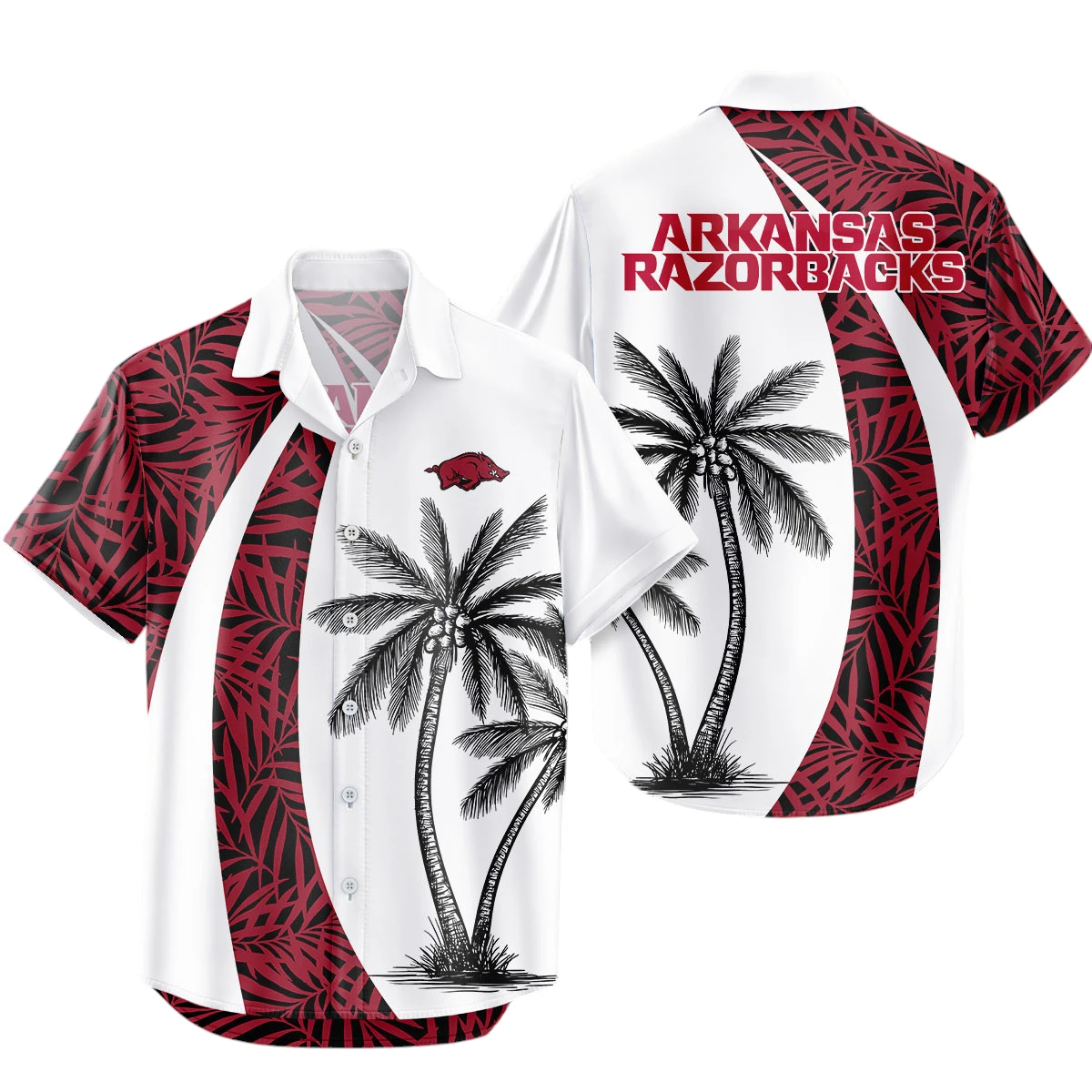 Arkansas Razorbacks Hawaiian Aloha Shirt All Over Print, Custom Name For Men Women Kids TN240425Y7HWCT17NCARR
