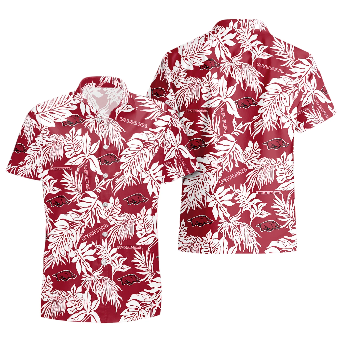 Arkansas Razorbacks Hawaiian Aloha Shirt All Over Print, Custom Name For Men Women Kids TN240425Y7HWCT23NCARR