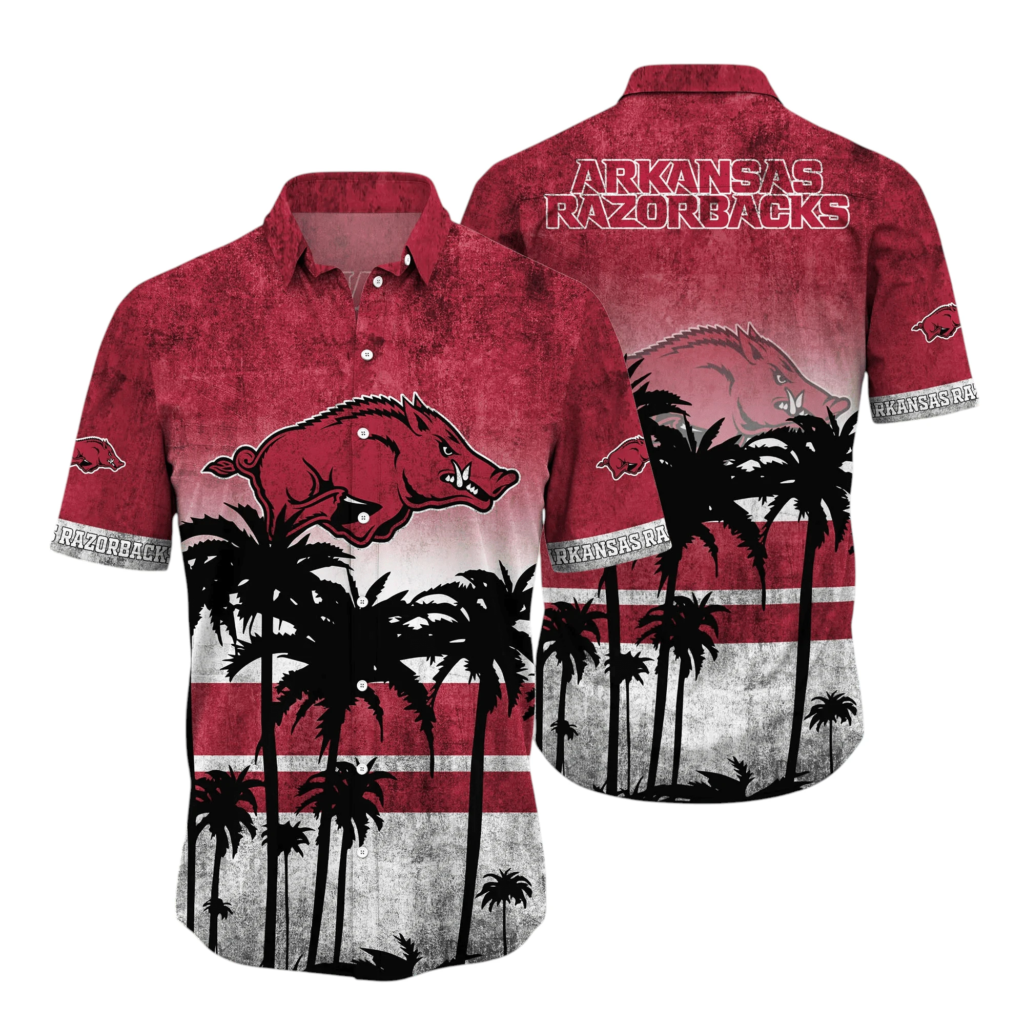 Arkansas Razorbacks Hawaiian Aloha Shirt All Over Print, Custom Name For Men Women Kids TN240425Y7HWCT8NCARR