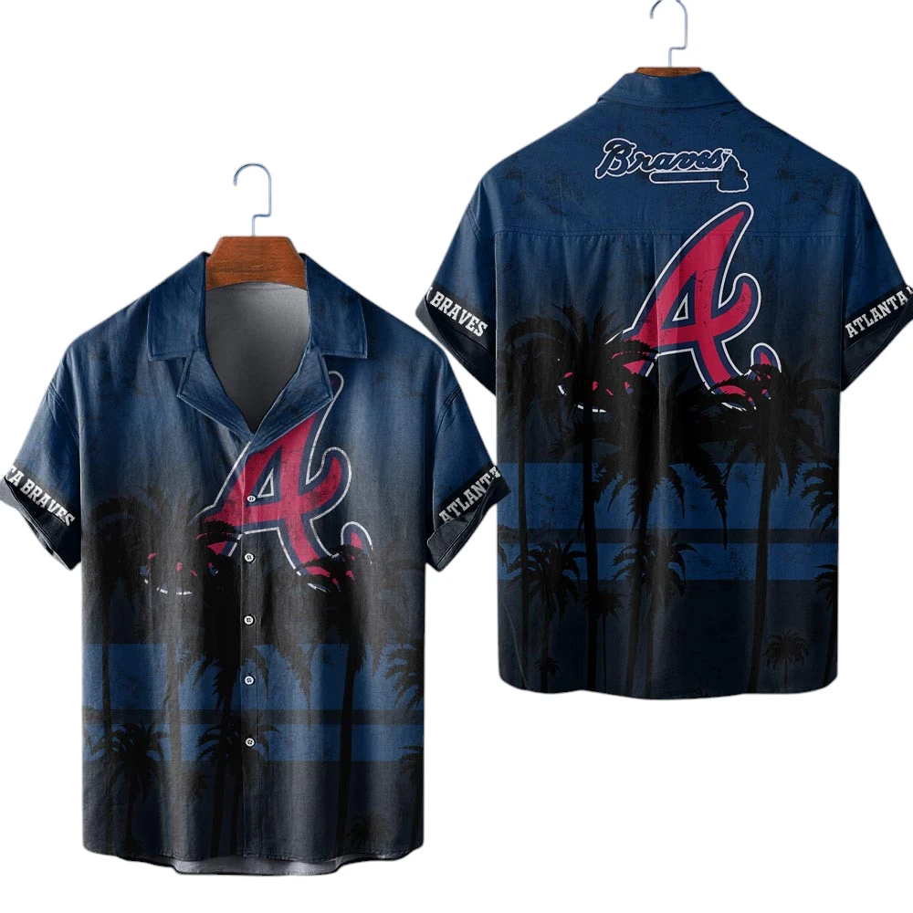 Navy Tropical Flower 2