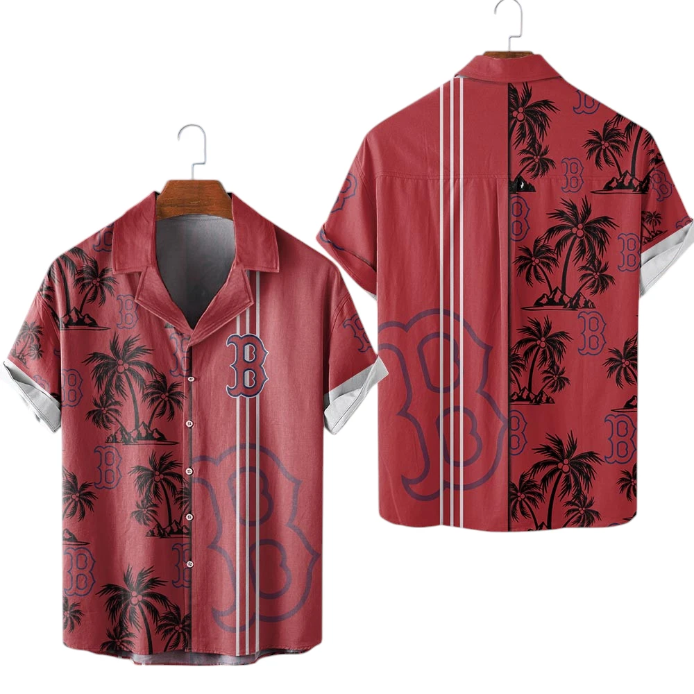 Boston Red Sox Hawaiian Aloha Shirt All Over Print, Custom Name For Men Women Kids TN230425Y7HWCT1MBBRS