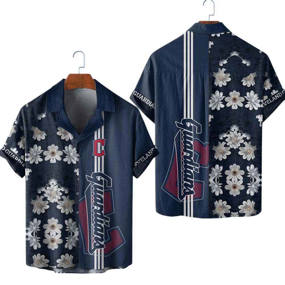 Navy Tropical Flower