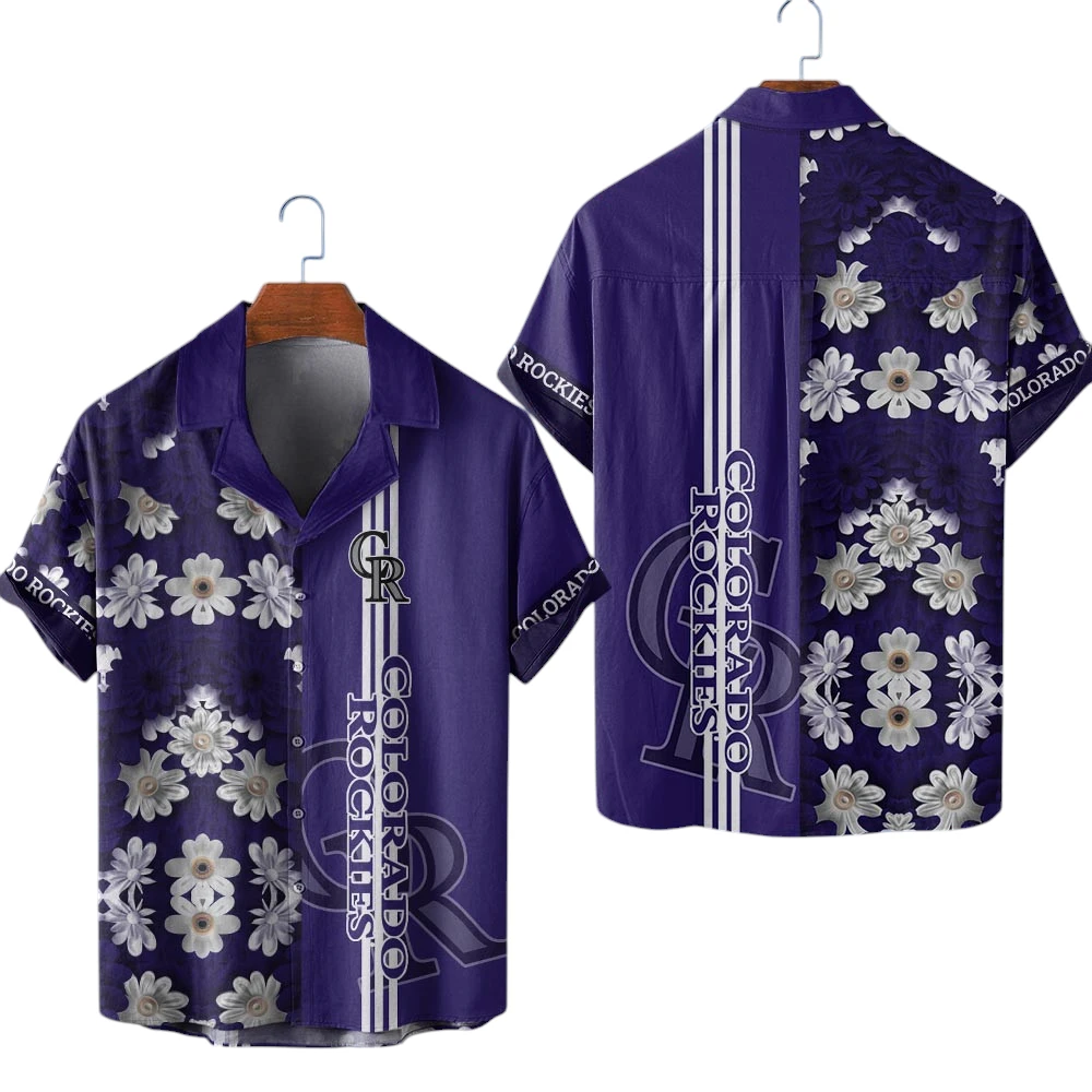 Navy Tropical Flower 2