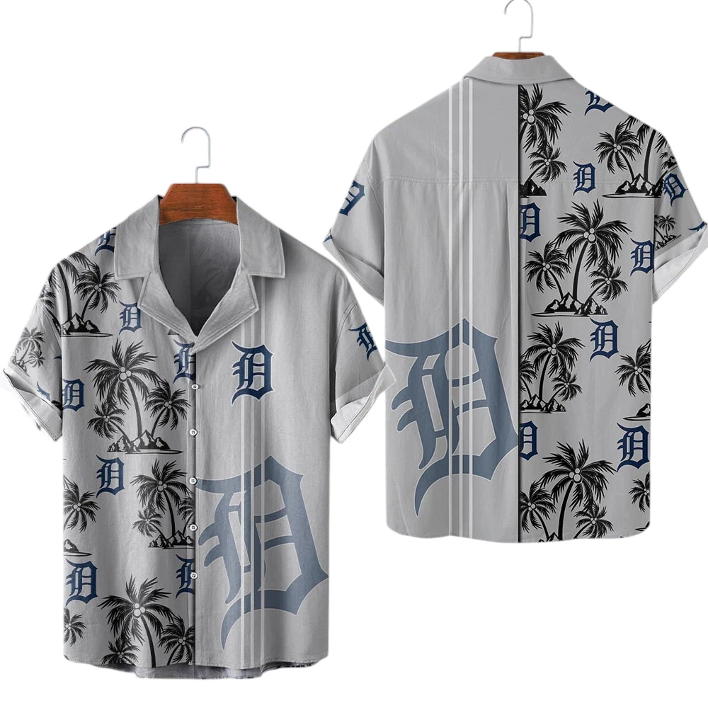 Detroit Tigers Hawaiian Aloha Shirt All Over Print, Custom Name For Men Women Kids TN230425Y7HWCT3MBDET