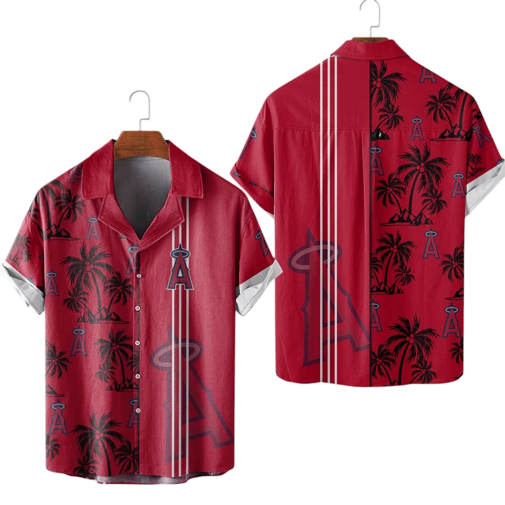Los Angeles Angels Hawaiian Aloha Shirt All Over Print, Custom Name For Men Women Kids TN230425Y7HWCT3MBLAA