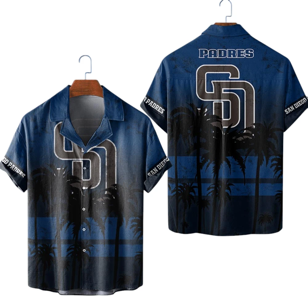 Navy Tropical Flower 2