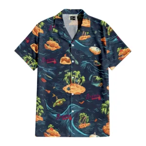Atlanta Braves Hawaiian Shirt All Over Print, Custom Name TN300525Y7HWCT4MBATL