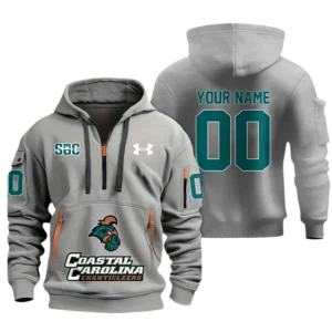 Coastal Carolina Chanticleers Half Zip Hoodie Sport Hooded Multi-Pockets Custom Name & Number TN060525Y25QZ2HCT1NCCCU