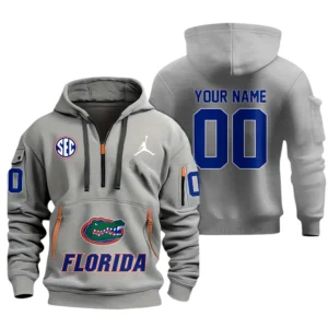 Florida Gators Half Zip Hoodie Sport Hooded Multi-Pockets Custom Name & Number TN060525Y25QZ2HCT1NCFLA