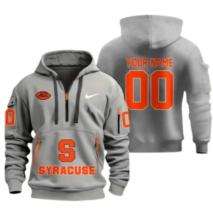 Syracuse Orange Half Zip Hoodie Sport Hooded Multi-Pockets Custom Name & Number TN060525Y25QZ2HCT1NCSYR