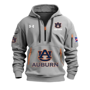 Auburn Tigers Half Zip Hoodie Sport Hooded Multi-Pockets Custom Name & Number TN060525Y25QZ2HCT2NCAUB