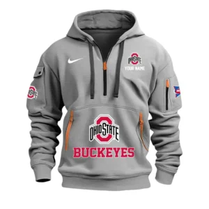 Ohio State Buckeyes Half Zip Hoodie Sport Hooded Multi-Pockets Custom Name & Number TN060525Y25QZ2HCT3NCOSB