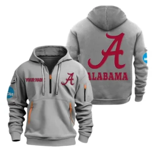 Alabama Crimson Tide Half Zip Hoodie Sport Hooded Multi-Pockets Custom Name TN070525Y25QZ2HCT1NCACT