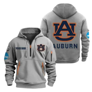 Auburn Tigers Half Zip Hoodie Sport Hooded Multi-Pockets Custom Name TN070525Y25QZ2HCT1NCAUB