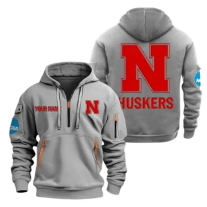 Nebraska Huskers Half Zip Hoodie Sport Hooded Multi-Pockets Custom Name TN070525Y25QZ2HCT1NCNEC
