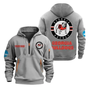 Georgia Bulldogs Half Zip Hoodie Sport Hooded Multi-Pockets Custom Name TN070525Y25QZ2HCT1NCUGA