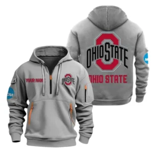 Ohio State Buckeyes Half Zip Hoodie Sport Hooded Multi-Pockets Custom Name TN090525Y25QZ2HCT1NCOSB