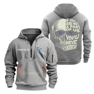 Kansas City Royals Half Zip Hoodie Sport Hooded Multi-Pockets Custom Name TN120525Y25QZ2HCT1MBKC