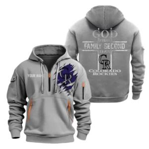 Colorado Rockies Half Zip Hoodie Sport Hooded Multi-Pockets Custom Name TN120525Y25QZ2HCT2MBCOL