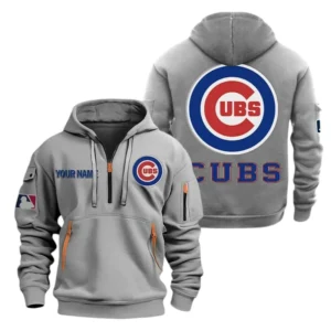 Chicago Cubs Half Zip Hoodie Sport Hooded Multi-Pockets Custom Name TN190525Y25QZ2HCT1MBCHC