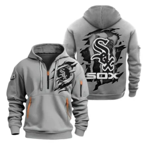 Chicago White Sox Half Zip Hoodie Sport Hooded Multi-Pockets Custom Name TN190525Y25QZ2HCT1MBCWS