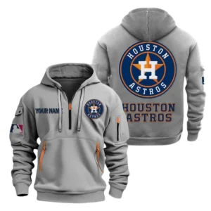 Houston Astros Half Zip Hoodie Sport Hooded Multi-Pockets Custom Name TN190525Y25QZ2HCT1MBHOU