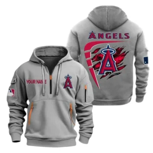 Los Angeles Angels Half Zip Hoodie Sport Hooded Multi-Pockets Custom Name TN190525Y25QZ2HCT1MBLAA