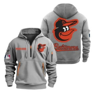 Baltimore Orioles Half Zip Hoodie Sport Hooded Multi-Pockets Custom Name TN190525Y25QZ2HCT2MBBAL