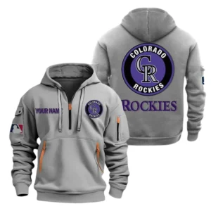 Colorado Rockies Half Zip Hoodie Sport Hooded Multi-Pockets Custom Name TN190525Y25QZ2HCT2MBCOL