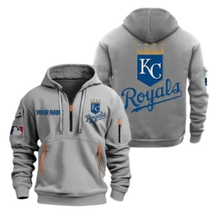Kansas City Royals Half Zip Hoodie Sport Hooded Multi-Pockets Custom Name TN190525Y25QZ2HCT2MBKC