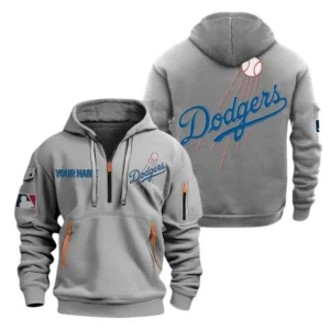 Los Angeles Dodgers Half Zip Hoodie Sport Hooded Multi-Pockets Custom Name TN190525Y25QZ2HCT2MBLAD