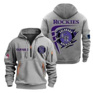 Colorado Rockies Half Zip Hoodie Sport Hooded Multi-Pockets Custom Name TN190525Y25QZ2HCT3MBCOL