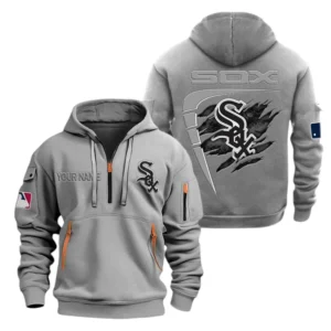 Chicago White Sox Half Zip Hoodie Sport Hooded Multi-Pockets Custom Name TN190525Y25QZ2HCT3MBCWS