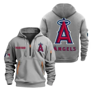 Los Angeles Angels Half Zip Hoodie Sport Hooded Multi-Pockets Custom Name TN190525Y25QZ2HCT3MBLAA