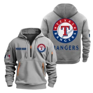 Texas Rangers Half Zip Hoodie Sport Hooded Multi-Pockets Custom Name TN210525Y25QZ2HCT1MBTEX