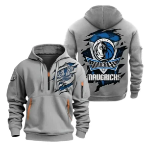 Dallas Mavericks Half Zip Hoodie Sport Hooded Multi-Pockets Custom Name TN210525Y25QZ2HCT1NADAL