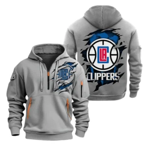 LA Clippers Half Zip Hoodie Sport Hooded Multi-Pockets Custom Name TN210525Y25QZ2HCT1NALAC