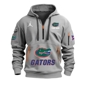 Florida Gators Half Zip Hoodie Sport Hooded Multi-Pockets Custom Name & Number TN060525Y25QZ2HCT2NCFLA