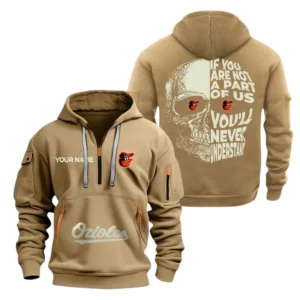 Baltimore Orioles Half Zip Hoodie Sport Hooded Multi-Pockets Custom Name TN130525Y25QZ2HCT1MBBAL
