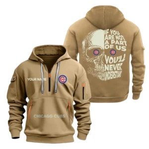 Chicago Cubs Half Zip Hoodie Sport Hooded Multi-Pockets Custom Name TN130525Y25QZ2HCT1MBCHC
