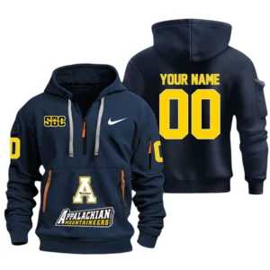 Appalachian State Mountaineers Half Zip Hoodie Sport Hooded Multi-Pockets Custom Name & Number TN060525Y25QZ2HCT1NCASM