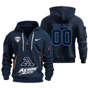 Akron Zips Half Zip Hoodie Sport Hooded Multi-Pockets Custom Name & Number TN060525Y25QZ2HCT1NCAZ